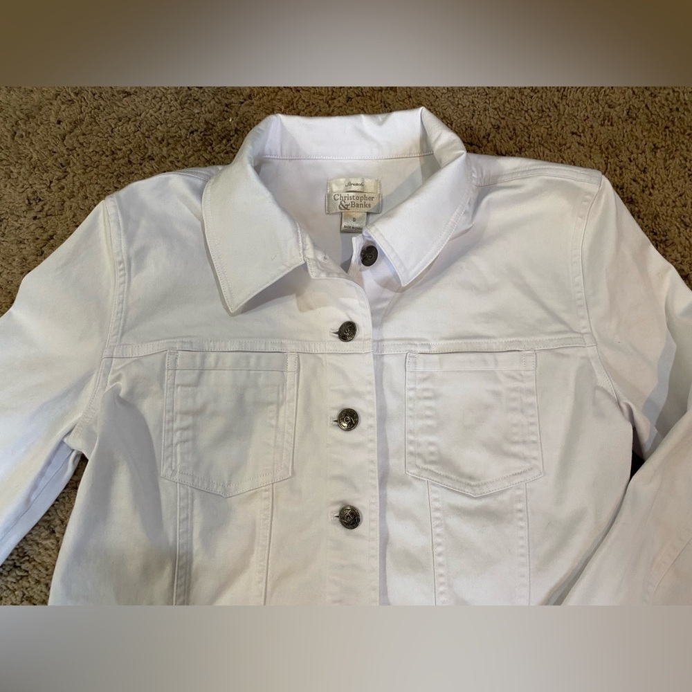 Christopher & Banks Jean Jacket Size Small - Picture 2 of 8